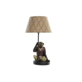 Lampe de bureau DKD Home Decor Marron Multicouleur Colonial 220 V 50 W Singe 27 x 25 x 44,5 cm