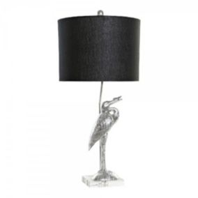 Lampe de bureau DKD Home Decor Noir Argent Polyester Acrylique Résine 220 V 60 W 33 x 33 x 74 cm