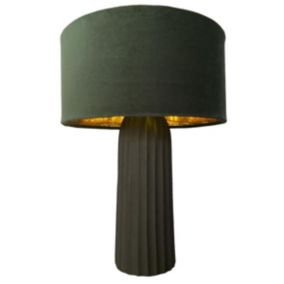 Lampe de bureau DKD Home Decor Velours Aluminium Vert 26 x 26 x 37 cm