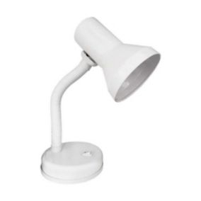 Lampe de bureau EDM London E27 60 W Flexo/Lampe de bureau Métal Blanc 12,5 x 20 cm