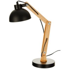 Lampe de bureau EDM Noir Bois Métal 60 W  16 x 53 cm