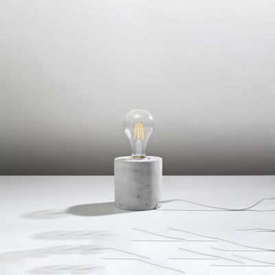 Lampe de bureau en béton 1 ampoule 4000K - 10x10x10cm Sollux
