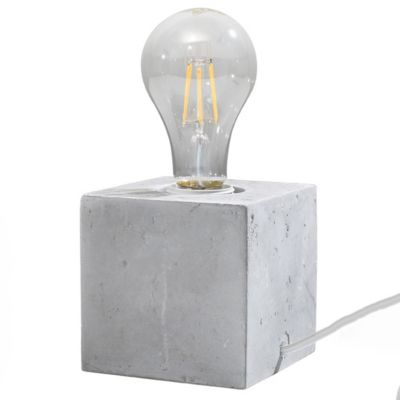 Lampe de bureau en béton 1 ampoule 4000K - 10x10x10cm Sollux