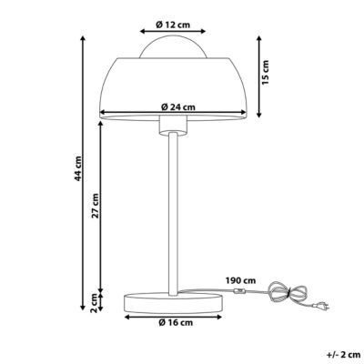 Lampe de bureau en métal blanc SENETTE