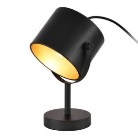 Lampe de bureau Farstorp en métal hauteur 25 cm noir lux.pro