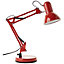 Lampe de bureau Henry E27 IP20 28W 40 X 50 cm Brillant métal rouge