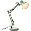 Lampe de bureau Henry E27 IP20 28W 40 X 50 cm Brillant métal kaki