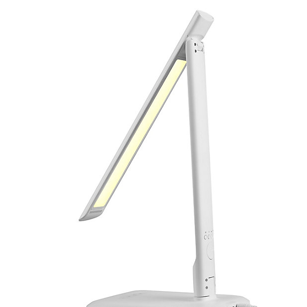Lampe de bureau LED intégrée Conjola 600lm IP20 12W GoodHome Blanc