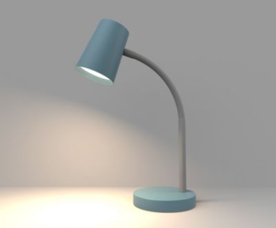 Lampe de bureau LED intégrée L.23 x l.13 x H.40 cm 7,8W 400lm bleu dimmable