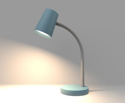 Lampe de bureau LED intégrée L.23 x l.13 x H.40 cm 7,8W 400lm bleu dimmable