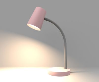 Lampe de bureau LED intégrée L.23 x l.13 x H.40 cm 7,8W 400lm rose dimmable