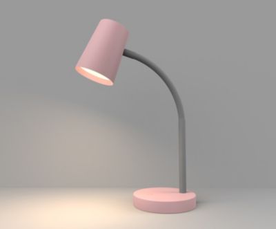 Lampe de bureau LED intégrée L.23 x l.13 x H.40 cm 7,8W 400lm rose dimmable