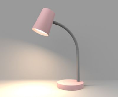 Lampe de bureau LED intégrée L.23 x l.13 x H.40 cm 7,8W 400lm rose dimmable