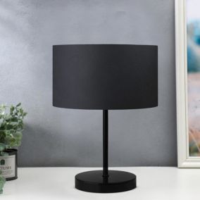 Lampe de bureau Margate E27 hauteur 35 cm noir anthracite lux.pro