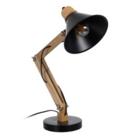 Lampe de Bureau Noir Naturel (39 x 19 x 55 cm)