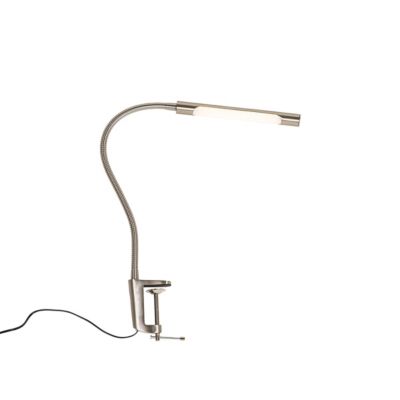 Lampe de bureau à pince en acier avec LED et variateur tactile - Lionard