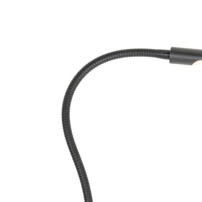 Lampe de bureau à pince noire avec LED et variateur tactile - Lionard