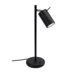 Lampe de bureau tube en métal noir 14,5 x 43 cm