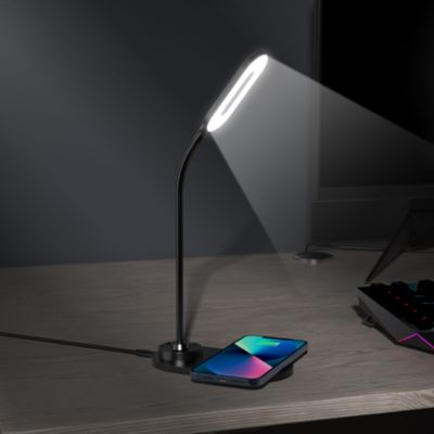 Lampe de bureau USB avec charge à induction 15W noir Bigben