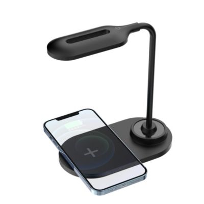 Lampe de bureau USB avec charge à induction 15W noir Bigben