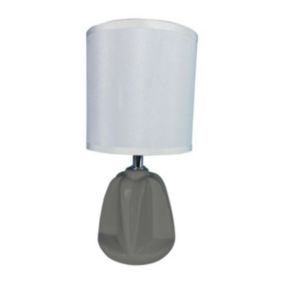 Lampe de bureau Versa Adam Gris Céramique Textile 13 x 29 x 10,5 cm