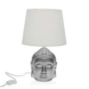 Lampe de bureau Versa Argenté Buda Porcelaine 21 x 33 x 21 cm