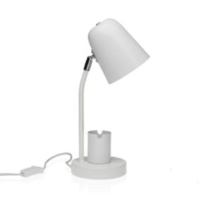 Lampe de bureau Versa Blanc Métal (18 x 40 x 14 cm)