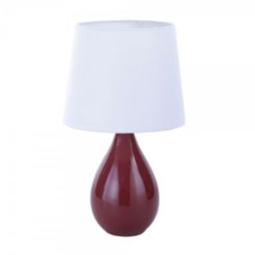 Lampe de bureau Versa Camy Rouge Céramique 20 x 35 x 20 cm