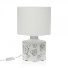 Lampe de bureau Versa Cozy Coeurs Céramique 22,5 x 35 x 22,5 cm