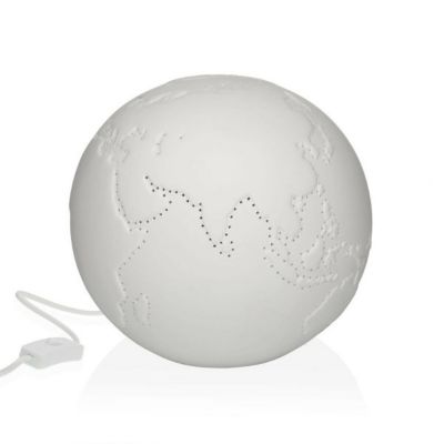 Lampe de bureau Versa Monde Porcelaine 21 x 18,5 x 21 cm