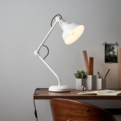 Lampe de bureau Yarra E27 IP20 blanc