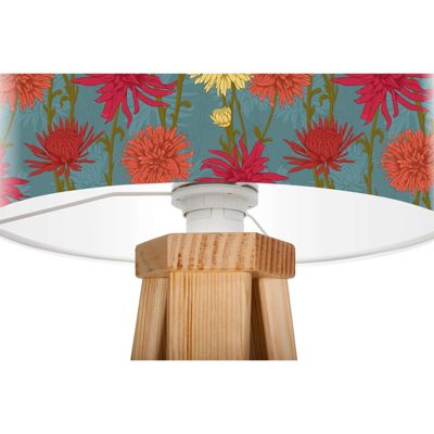 Lampe de chevet bothanica foto-032 30 x 30 x 45 cm Bois clair, blanc