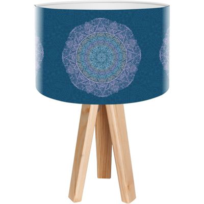 Lampe de chevet stamps foto-095 30 x 30 x 45 cm Bois clair, multicolore