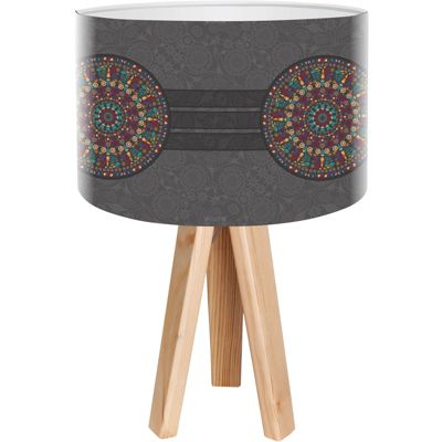 Lampe de chevet stamps foto-096 30 x 30 x 45 cm Bois clair