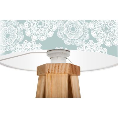 Lampe de chevet stamps foto-255 30 x 30 x 45 cm Bois clair