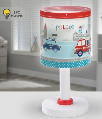 Ferbedo Flashlight 401000-Luce lampeggiante per passeggini e trattori a pedale, auto della polizia, montaggio su veicolo o volante, Colore Blu, 401000
