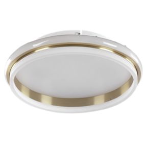 Lampe de plafond à LED en métal blanc et doré 42 cm TAPING