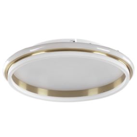 Lampe de plafond à LED en métal blanc et doré 64 cm TAPING