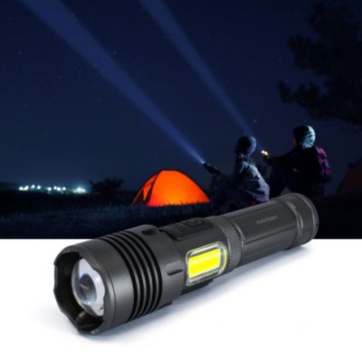 Lampe de poche rechargeable zoom télescopique 1200 lumens 7 modes d'éclairage - Avidsen - 103645