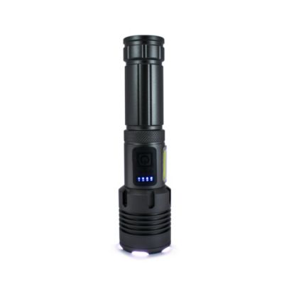 Lampe de poche rechargeable zoom télescopique 1200 lumens 7 modes d'éclairage - Avidsen - 103645