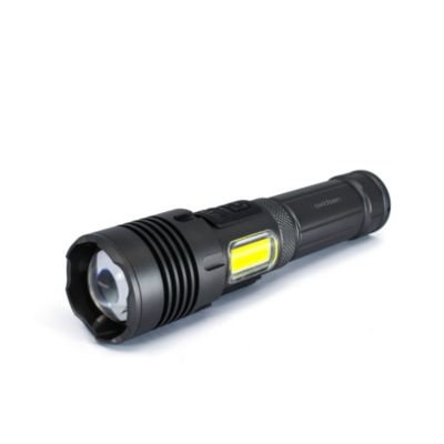 Lampe de poche rechargeable zoom télescopique 1200 lumens 7 modes d'éclairage - Avidsen - 103645