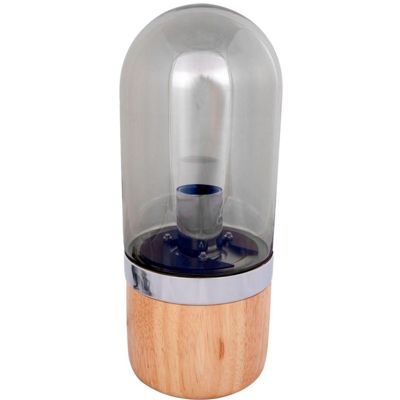 Lampe de salon malbi 14 x 14 x 33 cm Gris, bois