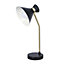 Lampe de table Apennin GoodHome E27 noir mat