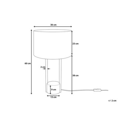 Lampe de table blanche 60 cm REMUS