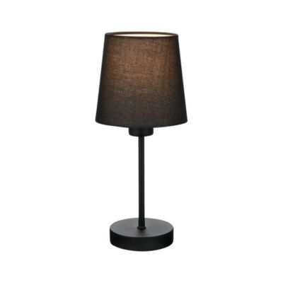 Lampe de table BRILONER LIGHTEN NOA, 10 W, IP20, noir, métal-tissu, excl. 1x E14, D. 10 cm