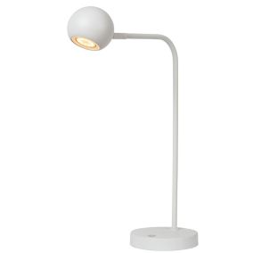 Lampe de table COMET en métal avec LED intégré - Blanc - Lucide