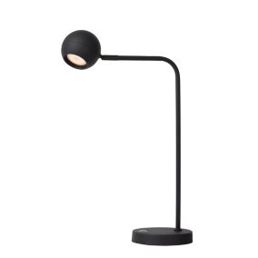 Lampe de table COMET en métal avec LED intégré - Noir - Lucide