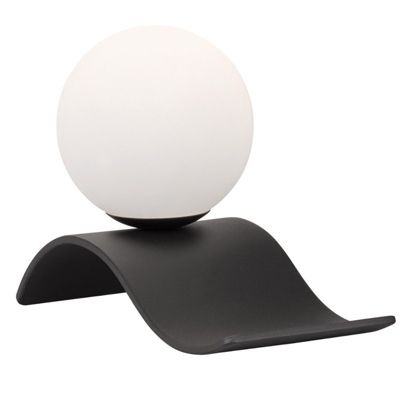 Lampe de table design culot E14 noire - Trio - Lara