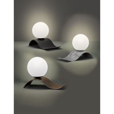 Lampe de table design culot E14 noire - Trio - Lara