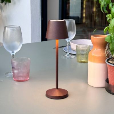 Lampe de table EMILY Marron aluminium H25cm